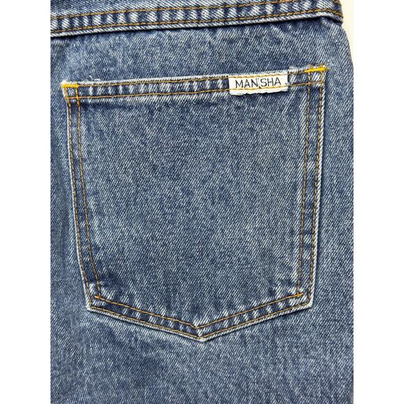 VTG 90s Manisha Women's High Waisted Puffy Paint Denim Shorts - Size 7 (24x10.5) - Picture 5 of 7